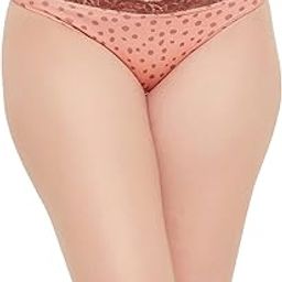Women's Cotton Low Waist Star Print Bikini Panty with Lace Trims-image-3