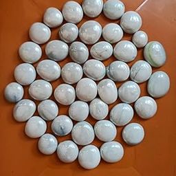 Ohhsome 2Kg White Glass Multi-Color Decorative Small Stone for Garden/Lawn/Aquarium Decoration Glossy Stones Home Vase Fillers Fish Tank Pebbles [2Kg]-1