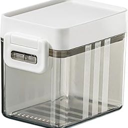 Cereal Container Rectangle Grain Tank Sealed Lid for Cupboard Cabinet Snacks gray 300ml|Home & Garden | Kitchen, Dining & Bar | Kitchen Storage & Organization | Food Storage Containers-image-46