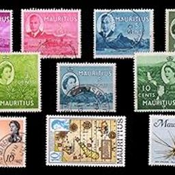 ISC~ Mauritius - 10 Different Large, Used Stamps, All Genuine Postage Stamps ~ STAMPEX-3