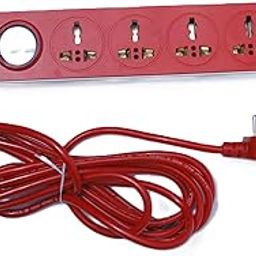 New Ext-501-Surge Protector Power up 10amp and 2.5 Meter Wire Cord, Led Indicator, 5 Socket Plus 1 Switch Board Multi Socket Board-23