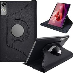 CEDO Lenovo Tab P12 (12.7 inch) Flip Cover | Leather Finish | 360 Degree Rotate Back Cover | Shockproof Back Cover Case for Lenovo Tab P12 (12.7 inch) (Black)-image-70