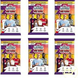 OY Gifts UEFA Champions League Trading Cards x 6 Packet Bundle - Soccer Cards 2023-2024-image-1