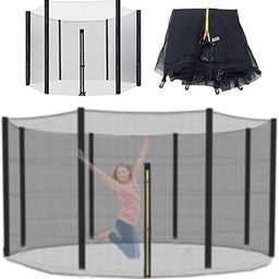 Trampoline Safety Net 6ft/8ft/10ft/12ft (Color : Black, Size : 10ft-6 poles)-image-39