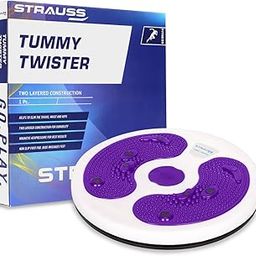 Strauss Tummy Twister | Tummy Trimmer, Abs Roller & Shaper for Women & Men | Exercise Machine with Non-Slip Surface | Ideal Equipment for Home Workouts (Purple)-20
