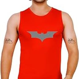 Bat Print Gym Vest for Men Sleeveless | Vest T Shirt for Men Breathable Sando for Men | Men Comfortable Gym Wear for Men Vests for Boys | Men Tank Tops Muscle Gym Vest | Bat Gym Vests for Sports-image-4