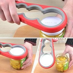 HariHome Multi Purpose Grip Jar & Bottle Opener - Rubber Design Fits All Caps, Premium Easy Grip Screw Cap Wrench (Can-Opener)-image-97