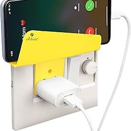 Adoniz Secure Mobile Phone USB Type C Charging Stand Holder, Mobile Holder for Wall for Home/Office/Travel Suits All Smartphones (Yellow)-13