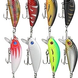 UJEAVETTE 8X Fishing Lures Surface Tackle Topwater Lure Poppers Swimbait for Bass Pike-Sporting Goods- Fishing- Baits, Lures & Flies- Crankbaits-image-4
