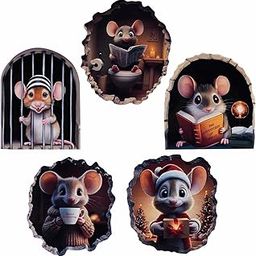 GADGETS WRAP Mouse Wall Stickers Murals Vinyl Art Peel and Stick Decals Wall Hole Cover for Kids Room Boys Girls Bedroom Playroom Bathroom Classroom-74