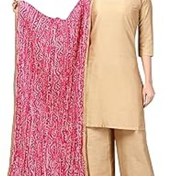 Women's Vegan Silk Crushed Bandhni Dupatta (42" X 2.5 Meters)-14