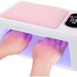 NPAH Intelligent Induction Dual Light Source Nail Lamp 288W | UV LED Nail Dryer with LCD Display | PU Hand Pad | 4 Timer Settings | 90 Lamp Beads for Fingernails & Toenails (White)-picture-51