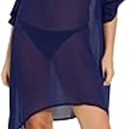 Sheer Solid Kaftan Style Top Cover Ups | Free size-20