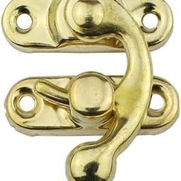 Tia Small Metal Lock/Buckle/Latch/Hook/Swing Clasp for Wood Jewellery/Gift Box & Small DIY Works, with Screws- (20 Sets, Golden Colour)-0