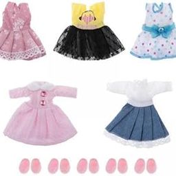 CALANDIS™ 2x5 Set 16cm/6inch Mini Girl Doll Clothes Suit DIY Dress up Accessory Style 3 | Modern | Clothes & Accessories | Dolls-image-58