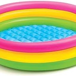 Sunset Glow 4-Feet Colorful Inflatable Kiddie Tub for Toddlers and Kids- Compact, Portable, and Perfect for Splashing Baby Pool Fun Indoor and Outdoor Playtime!-15