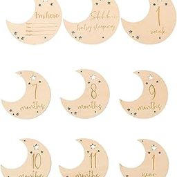 ATORSE 9X Double Sided Mileage Piece Wooden Milestone Photo Card for Baby Children Boys Version-image-21
