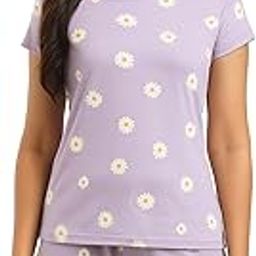 | Co-Ord Night Wear with Shorts and T-Shirt for Women | Co Ord Cotton Night Suit for Woman | Anti Rash Fabric Night Dress Set | Shrink Free | Breathable Fabric (Co-ordinate Set 1)-image-97