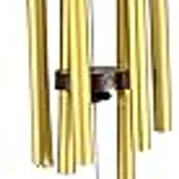 Digant Handcrafted Golden 7 Metal Pipes Wind Chime Home Balcony Office Decor Positive Energy Aluminum Meditation | Gift for Birthday Anniversary Home VASTU Pooja and Return Gift (Golden)-image-87