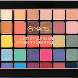 Mars Artist's Arsenal Eyeshadow Palette 40gm | Long wearing and Easily Blendable Eye makeup Palette |Matte,Shimmery & Metallic Finish-(Shade-02)-13