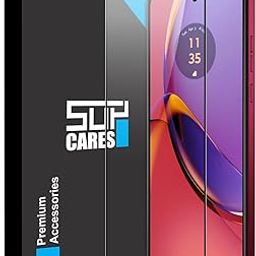 SupCares Military-Grade Gorilla Tempered Glass Screen Protector for Motorola Moto G84 and Motorola Moto G72 (6.55 Inch) With Installation Kit | Edge to Edge Coverage | Black-10