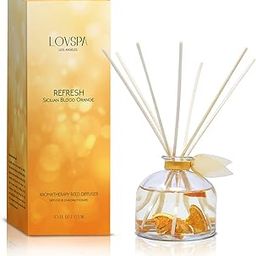 LOVSPA Essential Oil Fragrance Sticks, Vegan, Great Air Freshener, Gift and Home Decoration, 4.5 oz Refresh Sicilian Blood Orange-19