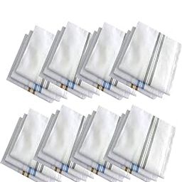 Handkerchiefs for Men & Women | Soft, Absorbent & Reusable White & Multicolor Men's 41x41Cm Pack of 12-image-23