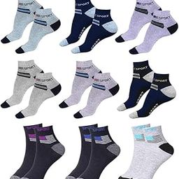 Cotton Men Men Ankle Length Socks for Regular Casual Wear - Pack of 9 Pairs-N2190-20