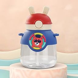 BAYBEE Bubbly Baby Sipper Water Bottle with Soft Silicone Straw and Adjustable Strap | Spill-Proof & BPA Free Safe Sippy Bottle 670ml for Kids 6+ Months | Ideal Sipper for Baby, Kids, Toddlers (Blue)-image-87