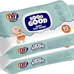 MyAid SOOO GOOD Moisturizing Baby Wet Wipes | Prevents Rashes & Redness with Aloe Vera Lotion | Soft, Thick & Gentle Cleansing Wipes for Babies | Alcohol-Free | 80 Wipes X 2 Packs-image-17