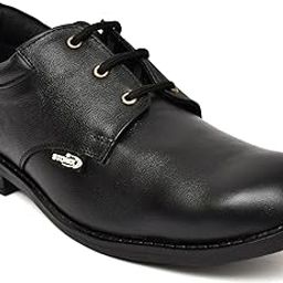 STONIX® Aerolite Leather Safety Shoes Lightweight | Steel Toe Protection | Formal Look & TPR Sole | Slip-Resistance Sole, Heavy Duty Work,(SIZE-07, Premium Black)-image-84
