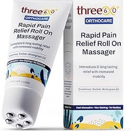 three60+ RAPID PAIN RELIEF Roll On Massager|Immediate & Long-Lasting Pain Relief|Erandmool,Shallaki,Wintergreen Oil,Nirgundi|Fast Absorption|Targeted,Hands-Free Massage Application (Pack of 1)-10