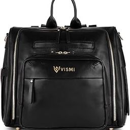 VISMIINTREND Diaper Backpack Bags for Mom |Maternity Bags for Mother for Travel |Baby Diaper Backpack|Premium Vegan Leather|Diaper Handbag|Gift for New Born Baby Boy, Girl & Mom|-image-12