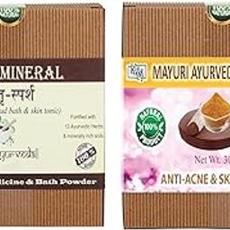 KVM Ayurvedic Bath Powder & Mayuri Sandalwood Anti-Acne Combo | Herbal Skincare Duo - 440 gm-image-13