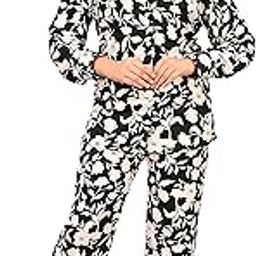 Women's Flower Printed Shirt and Trouser Two Piece Co-ord Dress Set-image-2