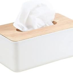 MeeTo Tissue Paper Box, Napkin Storage Box with Wooden Cover, Disposable Tissue Organizer, Rectangular Holder for Home, Car, Office, Hotel, Resturant (21×12.5×9.5cm) Pack of 1-image-61