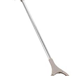 Baluue 1pc Rubbish Cleaning Clamp Stainless Steel Garbage Picker Effortless Leaf Tweezers for Home Outdoor Cleaning Trash Clamp Strong Grip-21