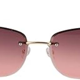 Premium Pink & Gold Toned UV Protected Lens Rimless Sunglass for women-picture-21