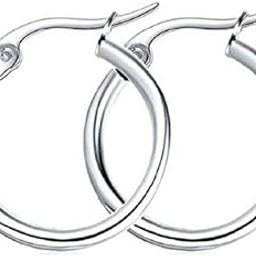 Raur Silver Slim Bali Round Small for Mens/Boys/Girls/Womens/Unisex Stainless Steel Stud Earring (1 Pair)-image-19