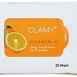 Clamy Makeup Remover Wipes with Vitamin C | Instantly Removes Waterproof Mascara, Make-Up & Dirt | Cleans & Removes Makeup 25 Wipes |-image-46