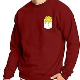 Men's Printed Polyester Blend Sweatshirt(S-WC-Maroon-M)-image-4