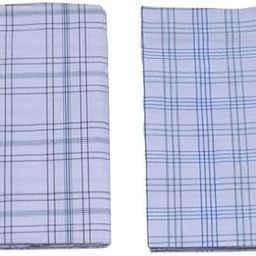 NFD Cotton White Checks Sticthed Lungis for Men Pack of 2 Each 2 Meters-picture-50