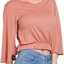 Elegant Top‑Round Neck Style Solid Brown Color Great for Both Office and Casual Wear (DLWT005)-image-87