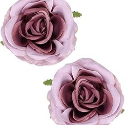 Fake Rose Shape Flower Clip And Brooch Use In Open Hairs Juda Braids For Women Girls (Set Of 2) (Multicolor)-24