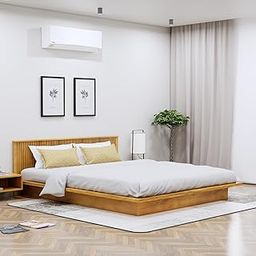 Bniture Modern Bed for Bedroom || Platform Bed with Designer Headboard || Engineered Wood Bed Without Storage (Giant Wood, King Size Platform Bed) (H- 73 CM x L- 209.1 CM x W- 198 CM)-image-6
