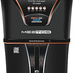 MEETOS 4 in 1 Copper RO Water Purifier with 10 Stage Purification Filtration, UV, UF, TDS Adjuster and 12 Liter Large Storage Tank, Suitable for all type of water supply-picture-1