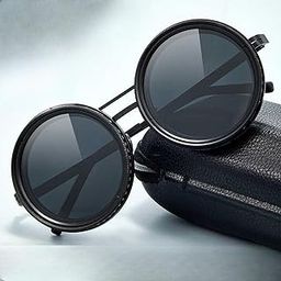 UJEAVETTE Adjustable Sunglasses Decor Eyewear for Camping Traveling Outdoor Activities 52mm Black-image-72