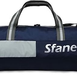 Sports Navy & Grey Gym Bag/Duffle Bag/Sports Bag/Shoulder Bag/Sports Bags/Gym Bags for Men & Women with Shoe Compartment (Silver)-image-44