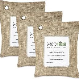 Air Purifying Bag 200g (3 Pack). A Scent Free Odor Eliminator for Cars, Closets, Bathrooms, Pet Areas. Premium Moso Bamboo Charcoal Odor Absorber. Two Year Lifespan! (Beige, Pack of 3)-picture-20