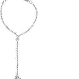 Silver Chain Ring Bracelet With Multi Coloured Stones for Women and Girls | Valentine Gift for Her | Bracelet for Women-46